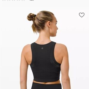 Lululemon Reveal Cropped Tank Velocity Black